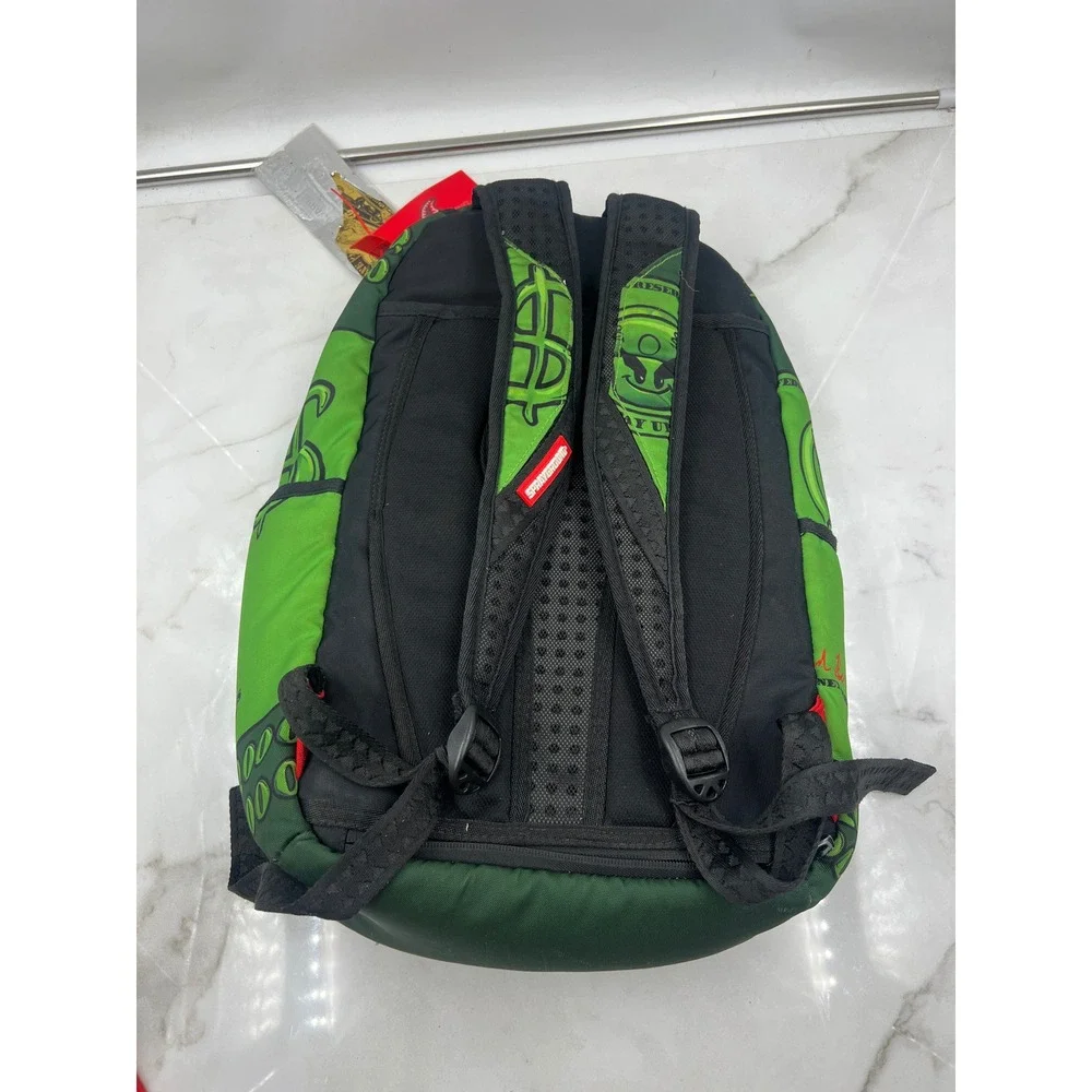 Sprayground Red Bear Money Limited Edition Green Streetwear Backpack NWT